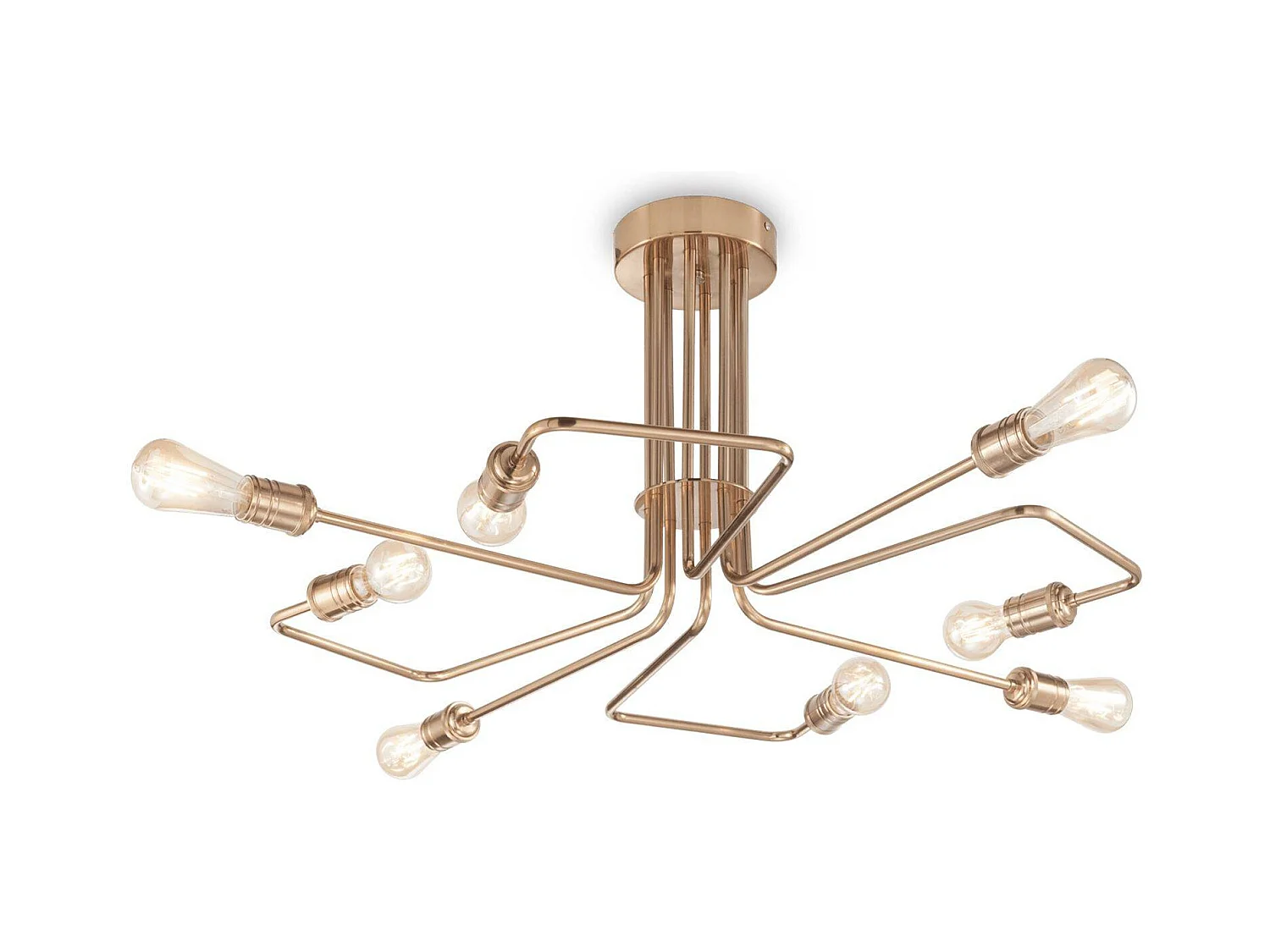 Ideal Lux Triumph Plafonnier à 8 bras multiples, laiton antique