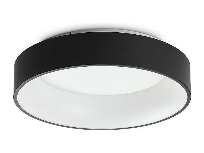 ZIGGY PL D45, Ronde zwarte metalen plafondlamp, Ideal Lux