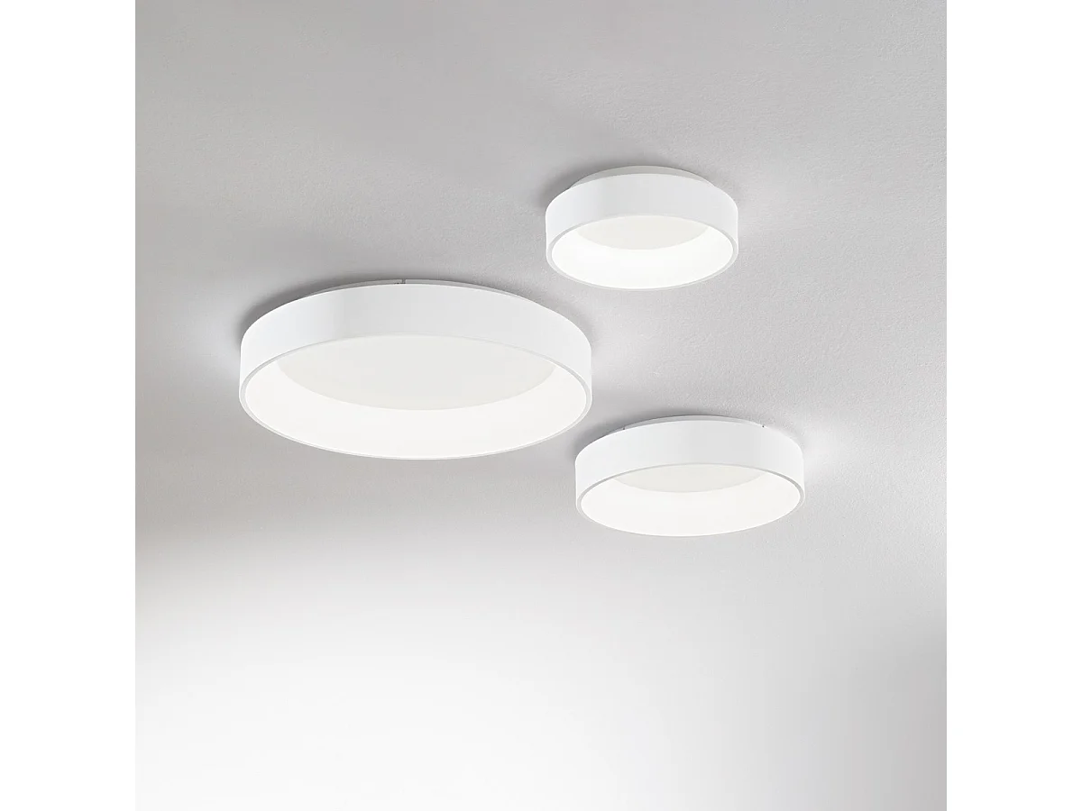 ZIGGY PL D45, Ronde zwarte metalen plafondlamp, Ideal Lux