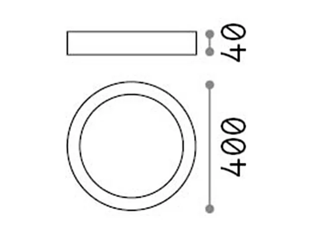 Ideal Lux UNIVERSAL Plafonnier LED Intérieur Simple Intégré 1 Lumière Blanc 3000K