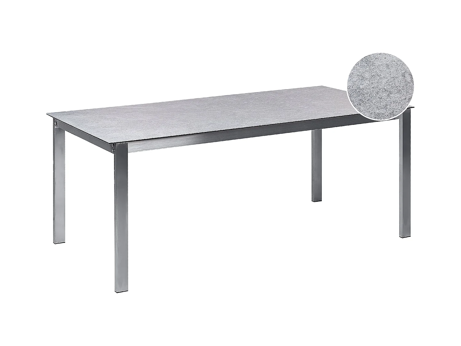 Table de salle à manger de jardin COSOLETO 180 cm 90 cm Verre Gris