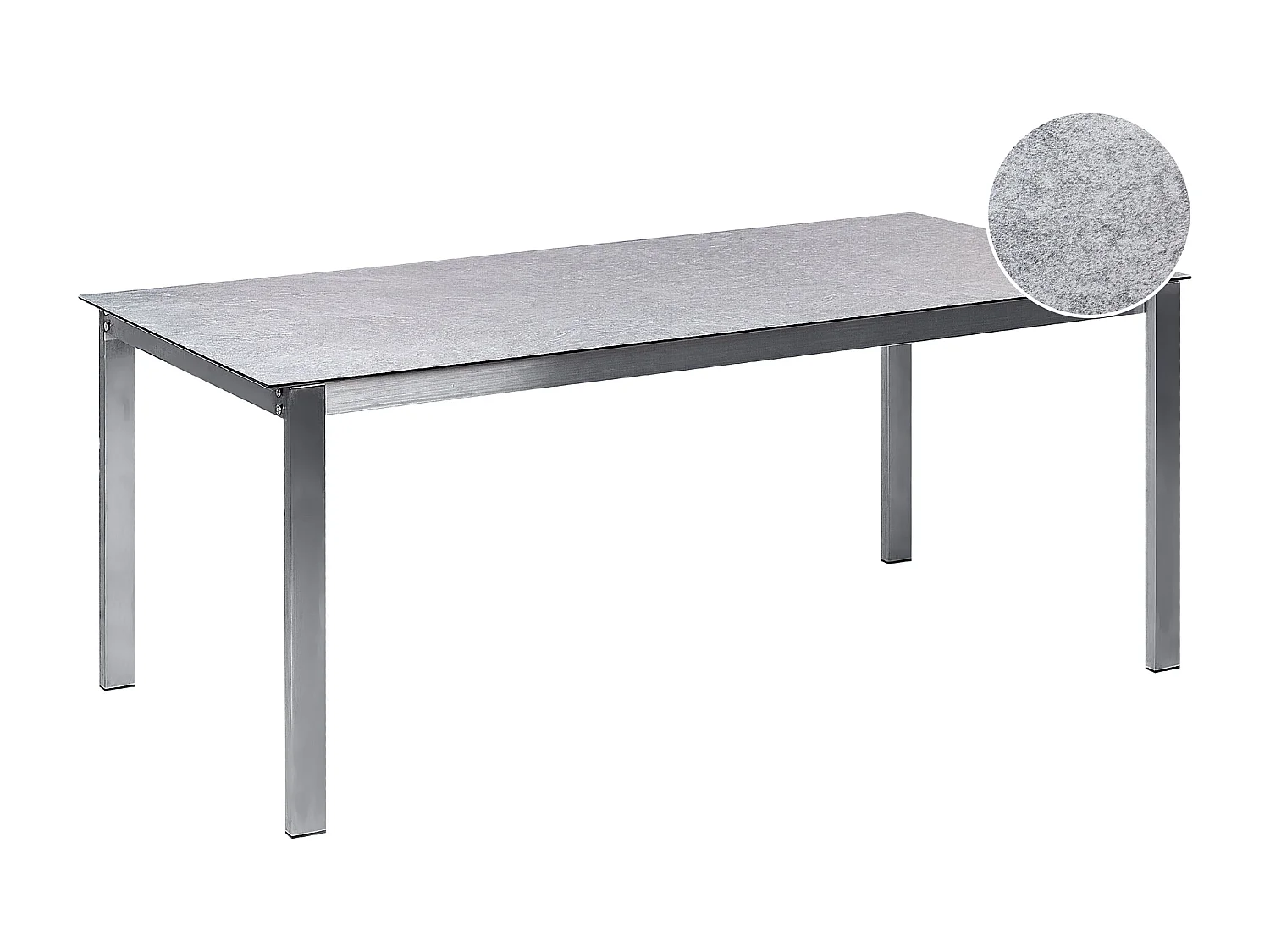 Gartentisch COSOLETO 180 cm 90 cm Glas Grau
