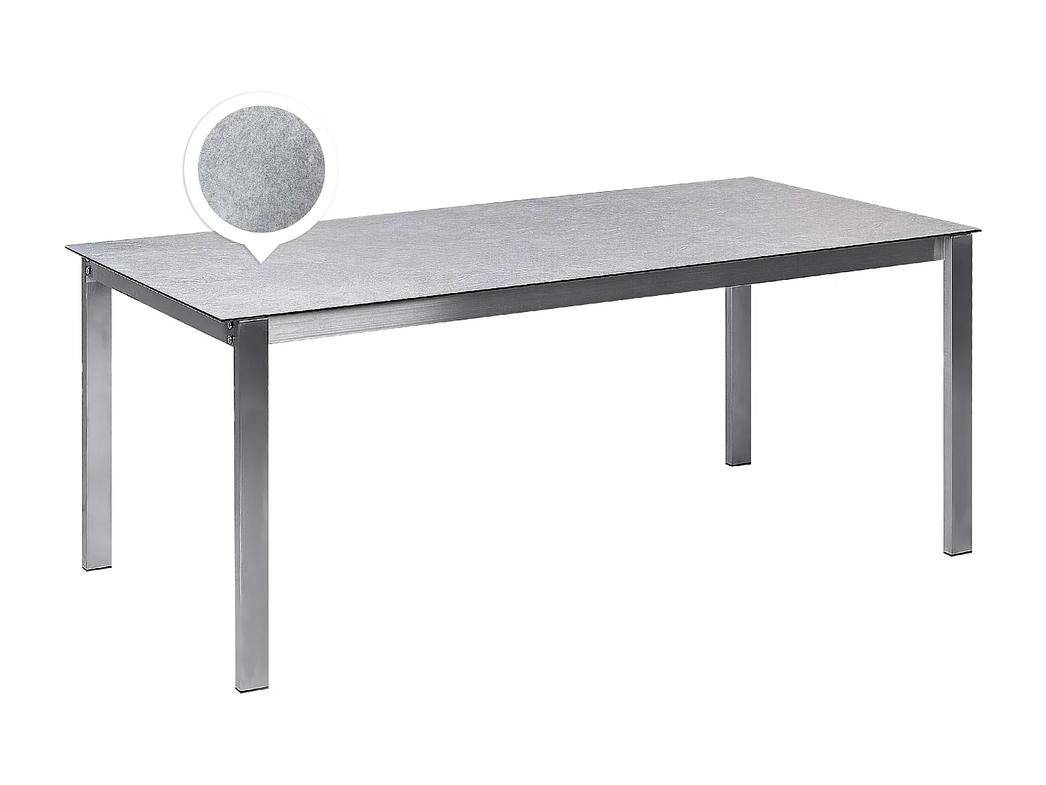 Tuin eettafel COSOLETO 180 cm 90 cm Glas Grijs