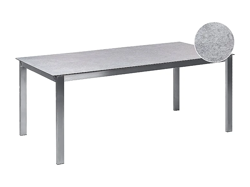 Stół ogrodowy COSOLETO 180 cm 90 cm Szkło Szary