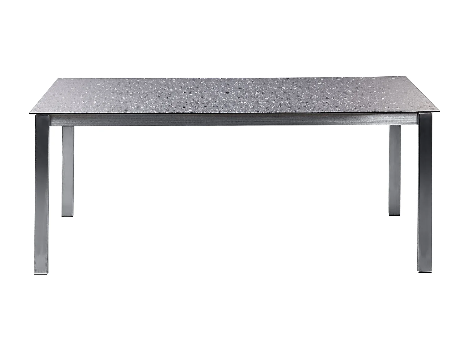 Stół ogrodowy COSOLETO 180 cm 90 cm Szkło Czarny