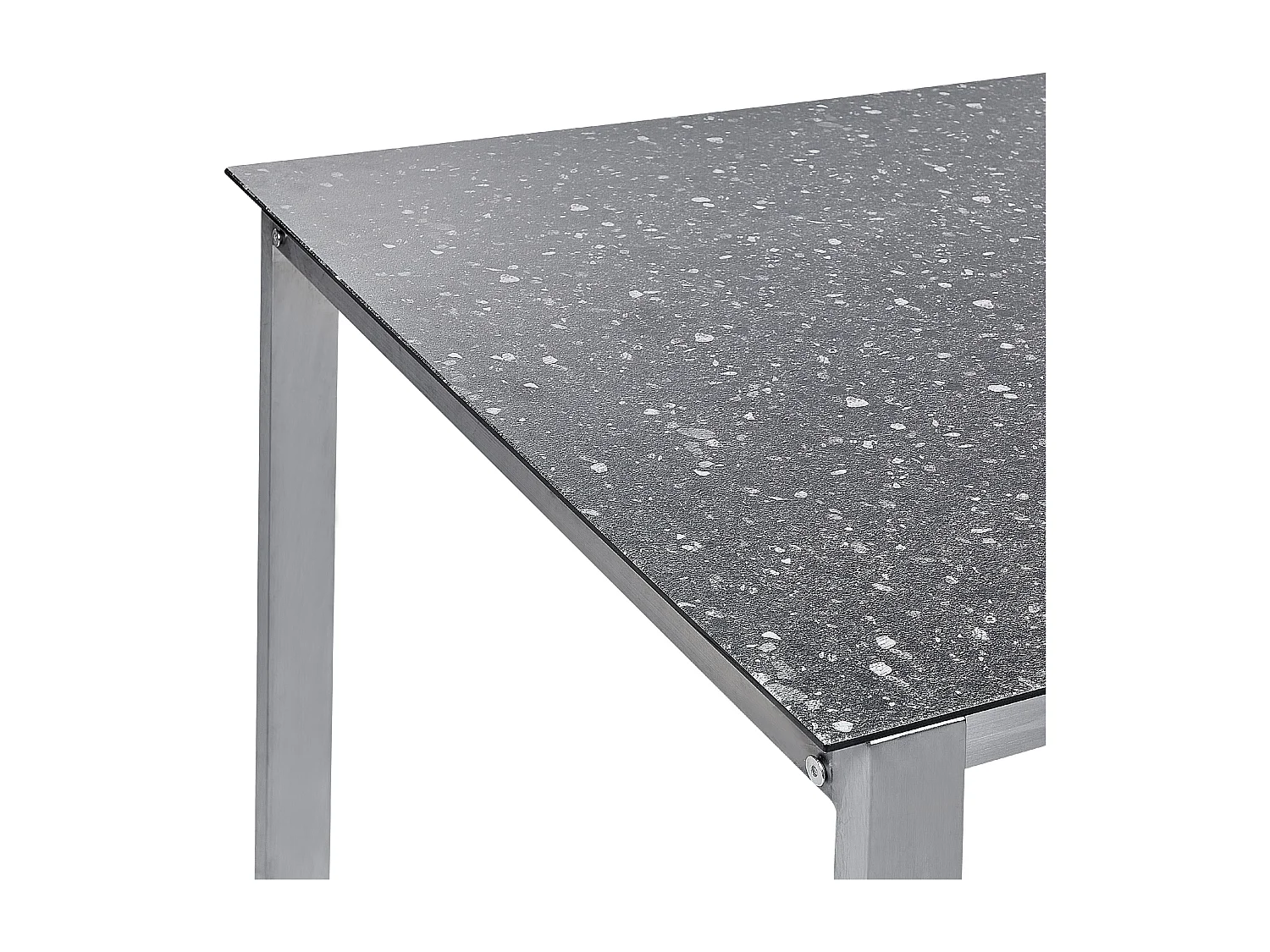 Tavolo da pranzo da giardino COSOLETO 180 cm 90 cm Vetro Nero