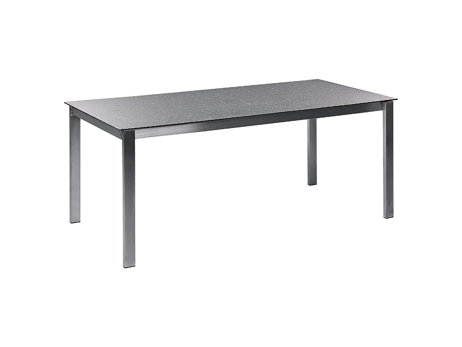 Table de salle à manger de jardin COSOLETO 180 cm 90 cm Verre Noir