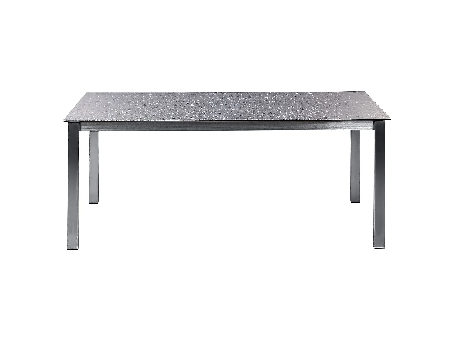 Table de salle à manger de jardin COSOLETO 180 cm 90 cm Verre Noir
