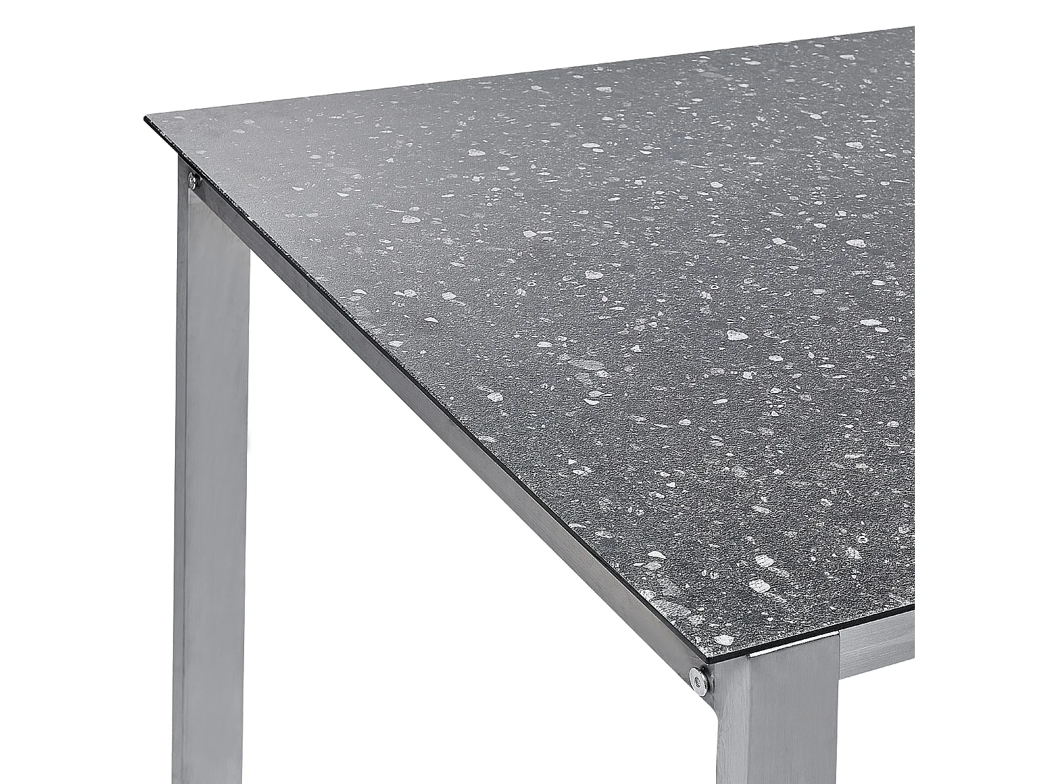 Table de salle à manger de jardin COSOLETO 180 cm 90 cm Verre Noir