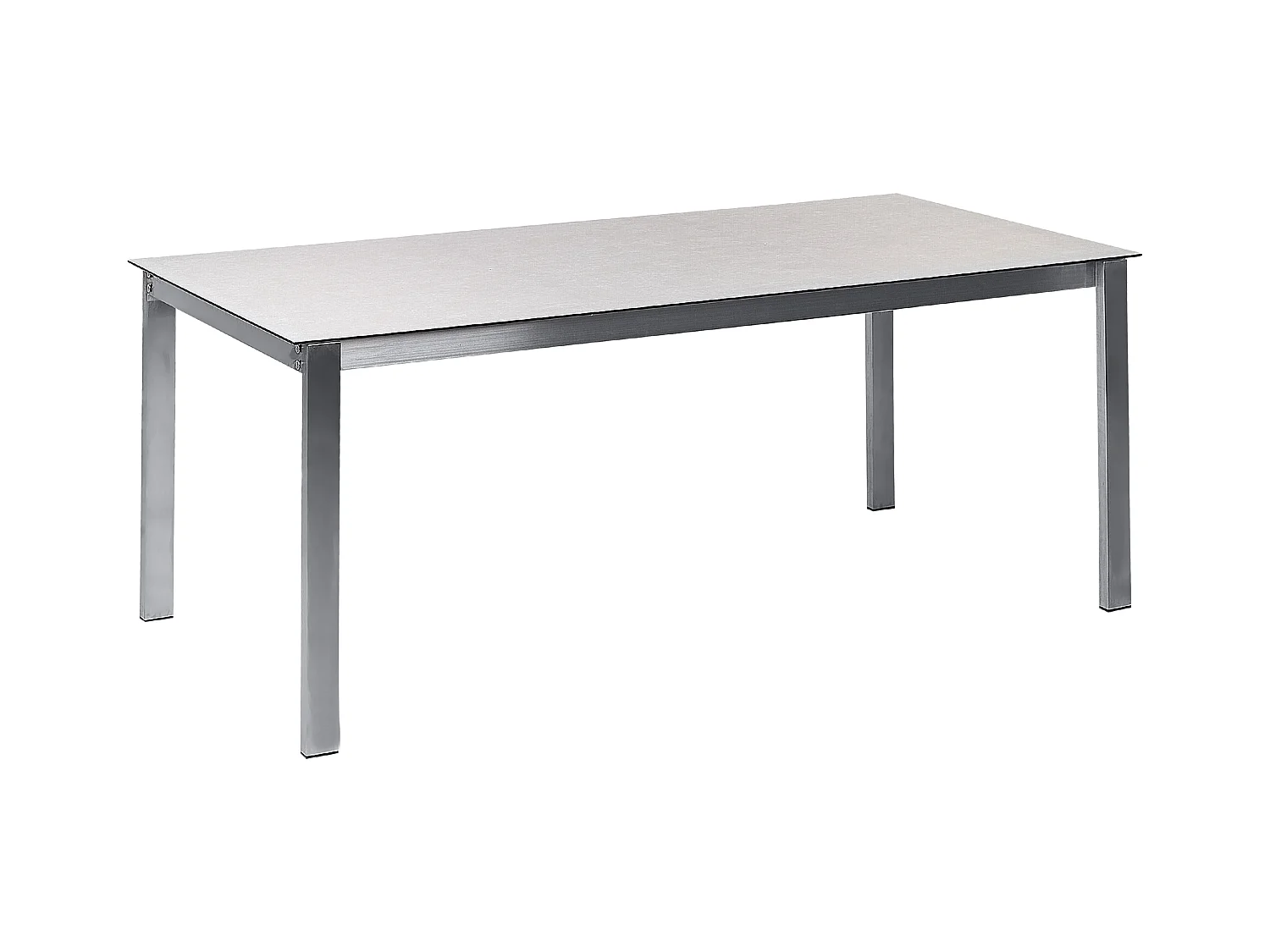 Tuin eettafel COSOLETO 180 cm 90 cm Glas Wit