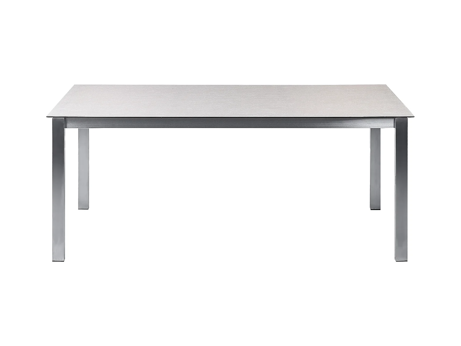 Tuin eettafel COSOLETO 180 cm 90 cm Glas Wit