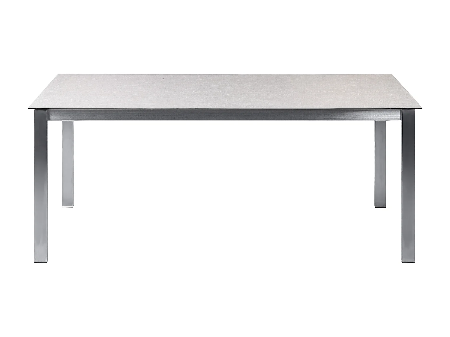 Table de salle à manger de jardin COSOLETO 180 cm 90 cm Verre Blanc