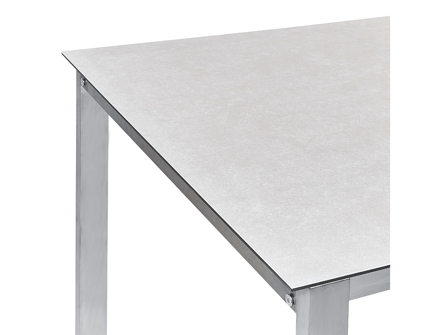 Gartentisch Sicherheitsglas Keramik weiß 180x90 cm Edelstahlgestell Cosoleto