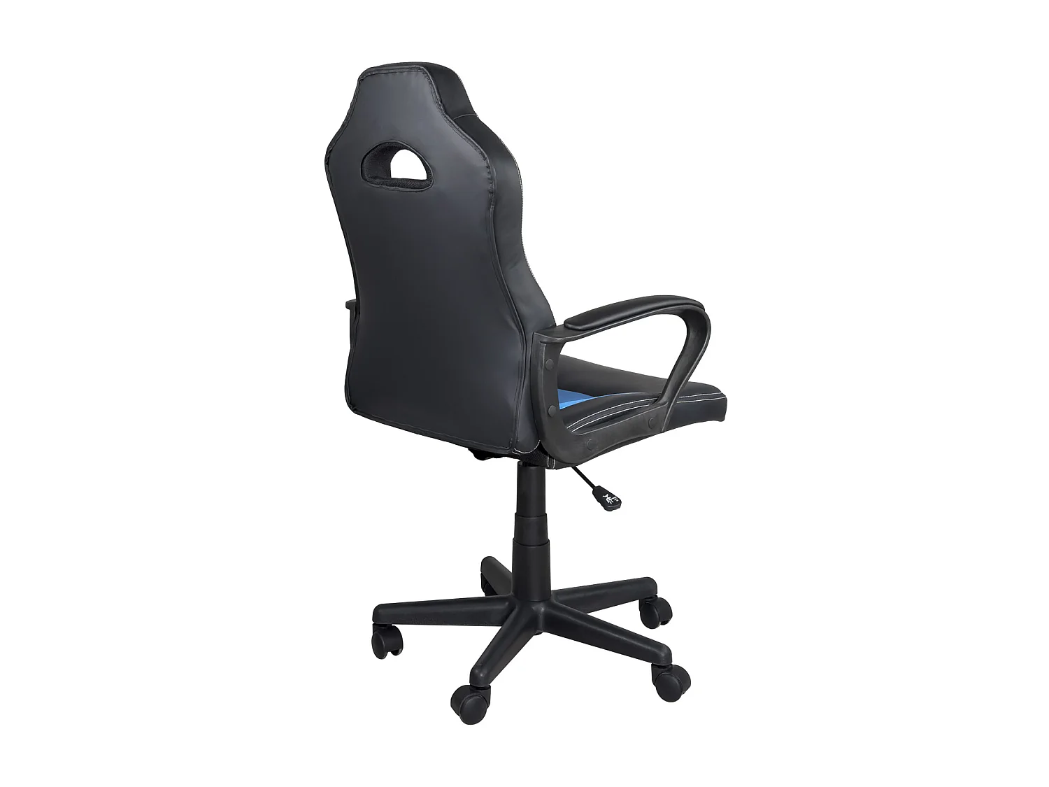 Chaise gamer junior hauteur réglable siège simili pivotant accoudoir rembourré WAN  (Noir bleu)