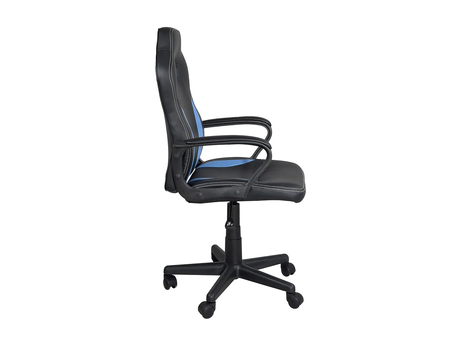 Chaise gamer junior hauteur réglable siège simili pivotant accoudoir rembourré WAN  (Noir bleu)