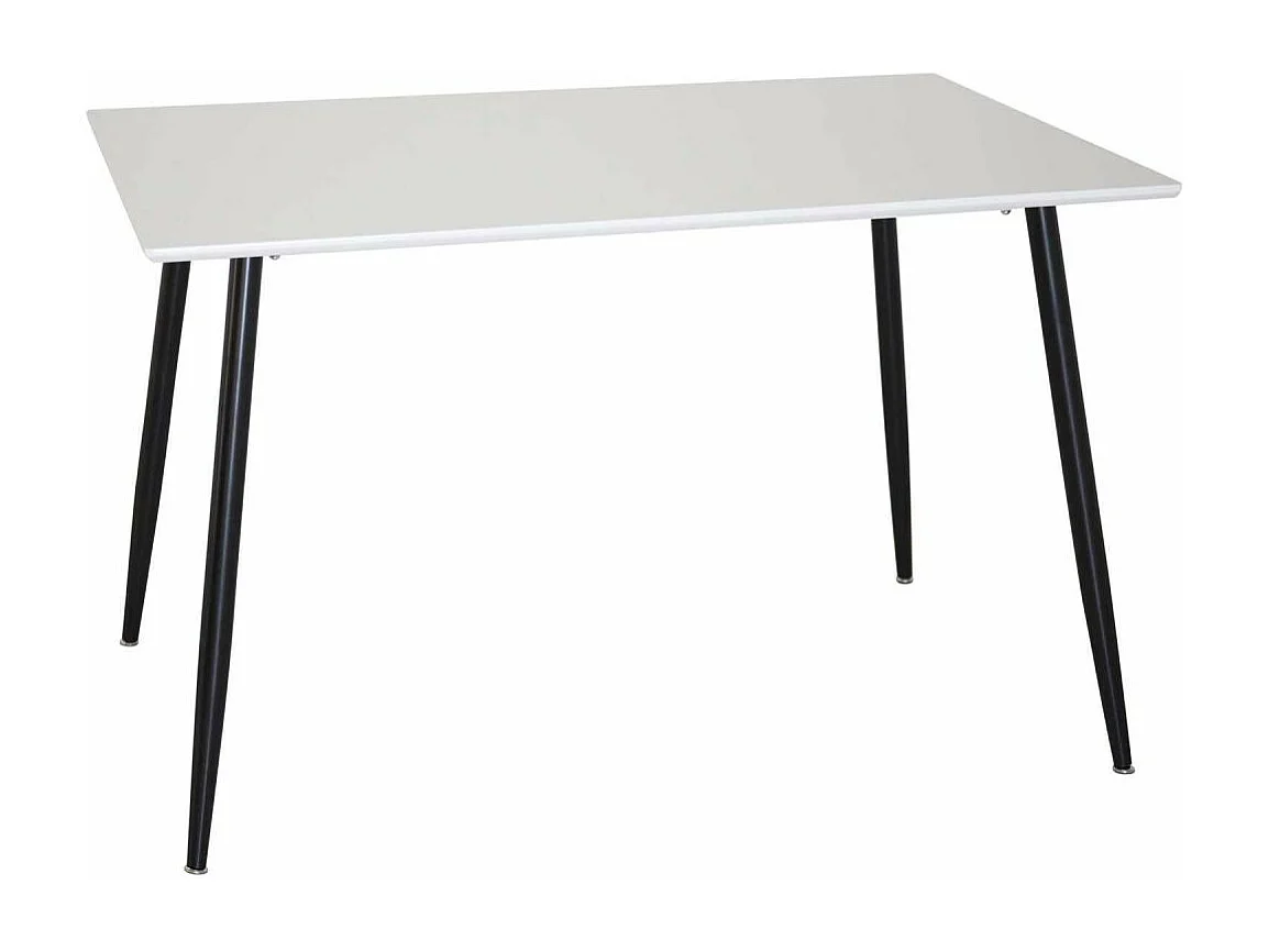 Table à Manger "Polar" 120cm Blanc & Noir