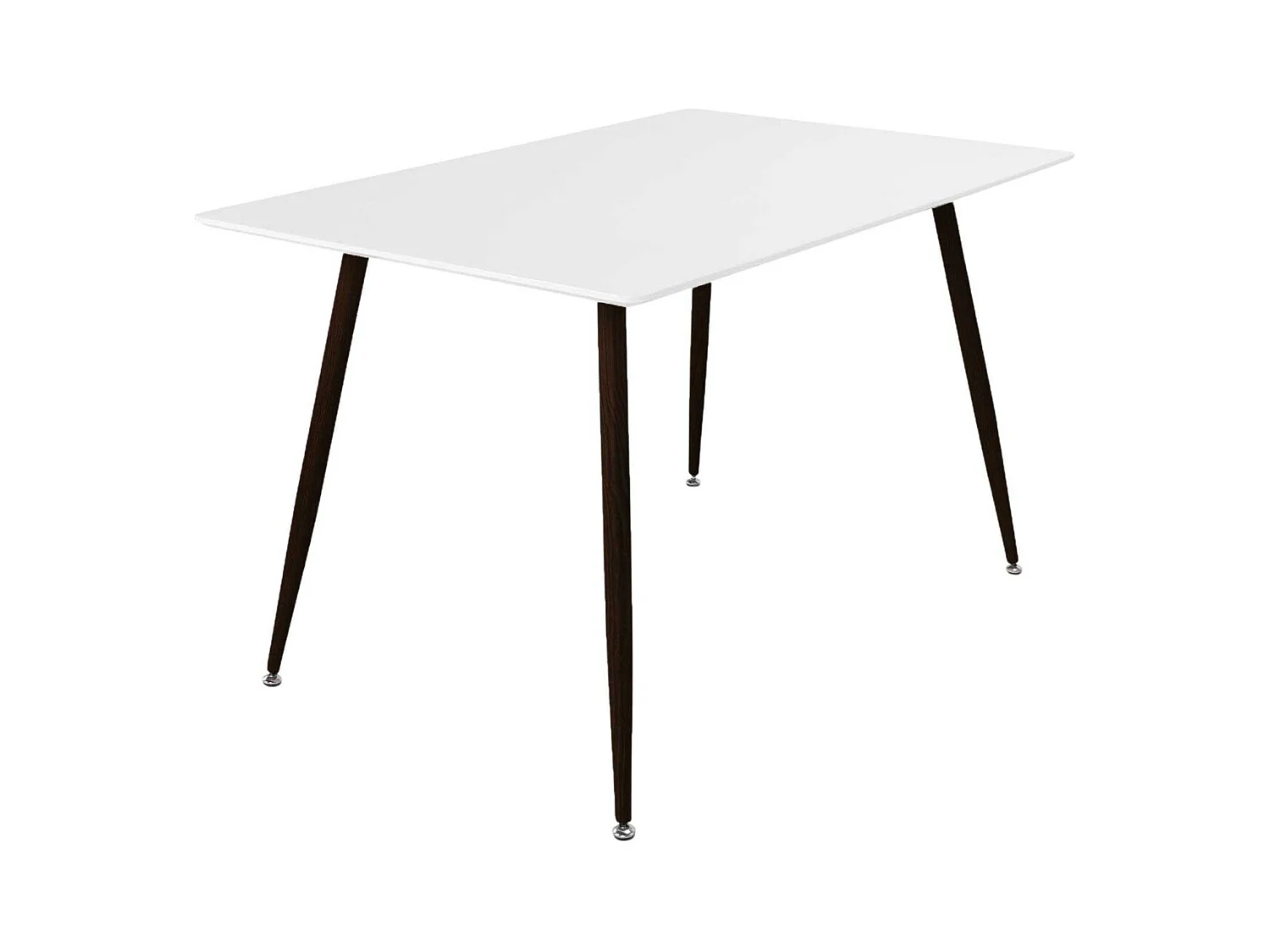 Table à Manger "Polar" 120cm Blanc & Noir