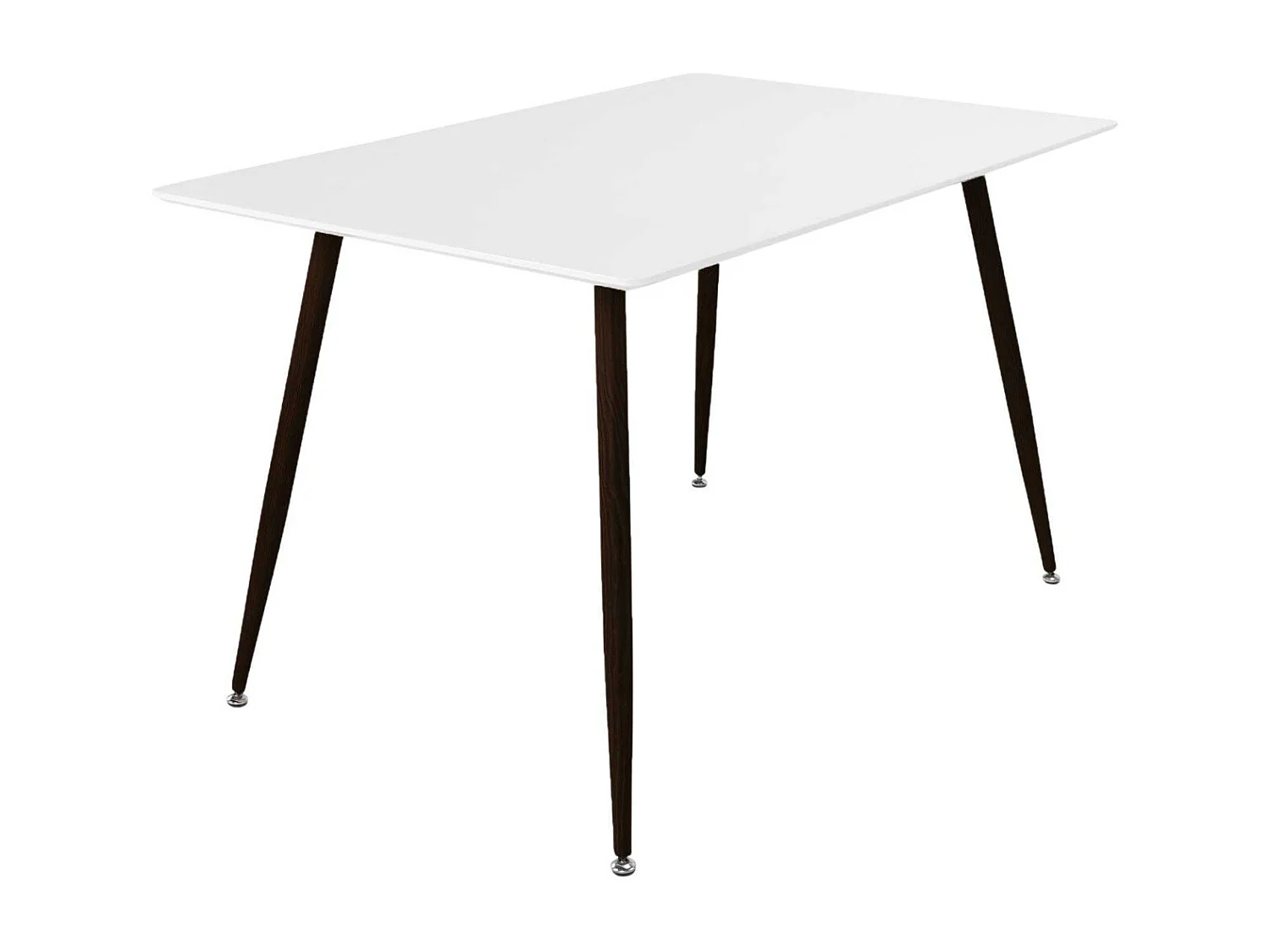 Table à Manger "Polar" 120cm Blanc & Noir