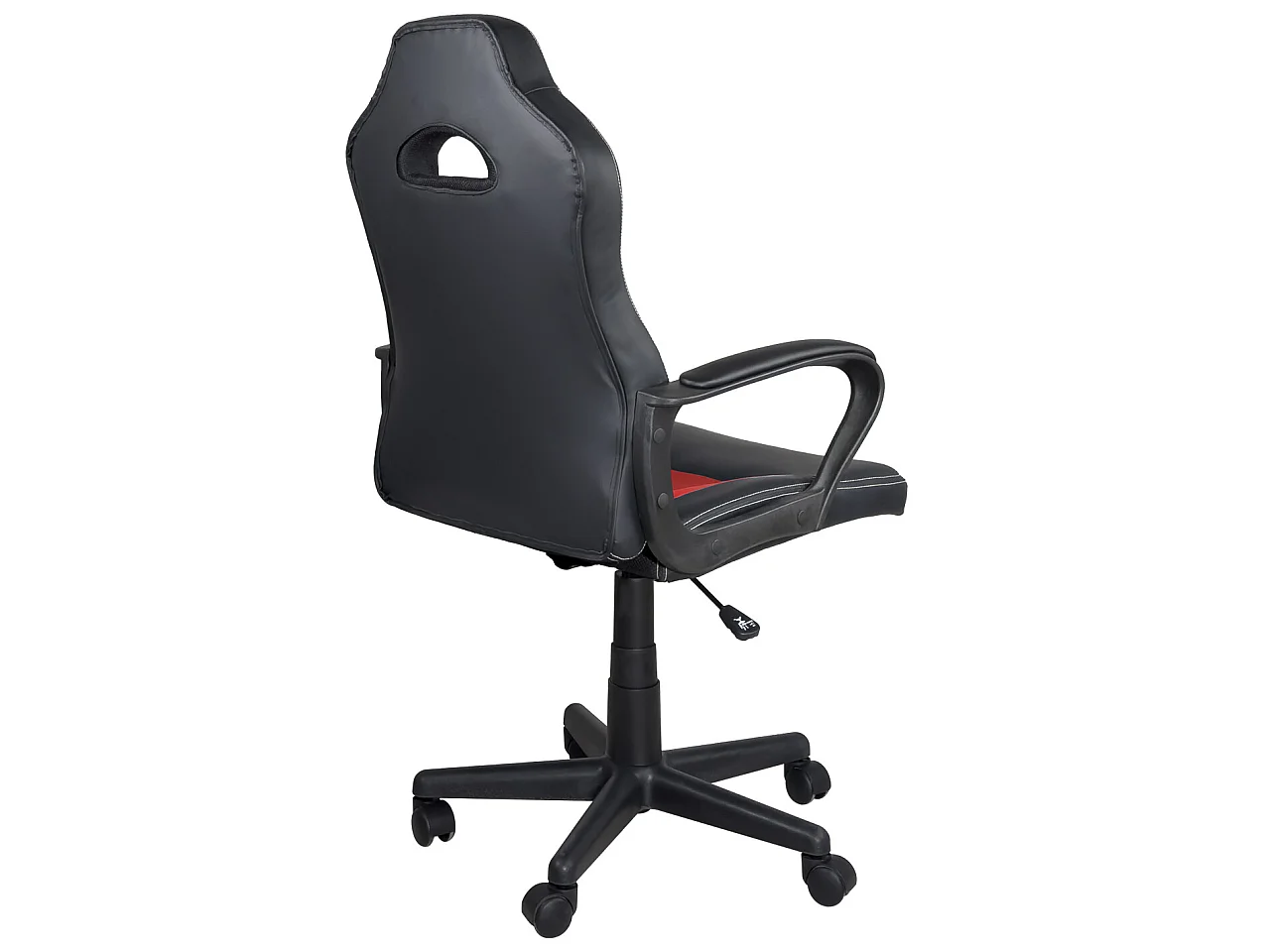 Chaise gamer junior hauteur réglable siège simili pivotant accoudoir rembourré WAN  (Noir rouge)