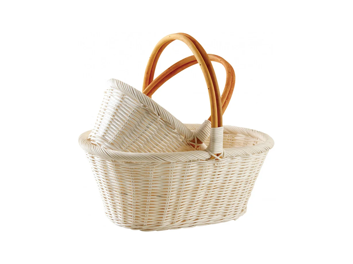 Duo de panier en rotin
