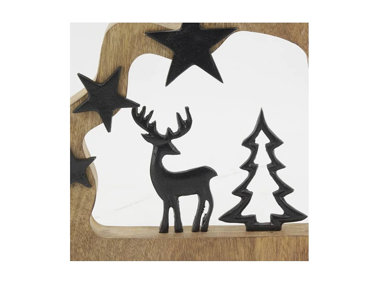 Décor sapin et cerf en manguier