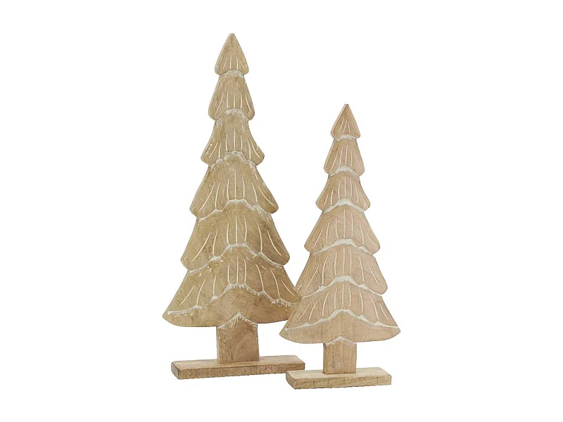 Grands sapins en manguier blanchi (lot de 2)