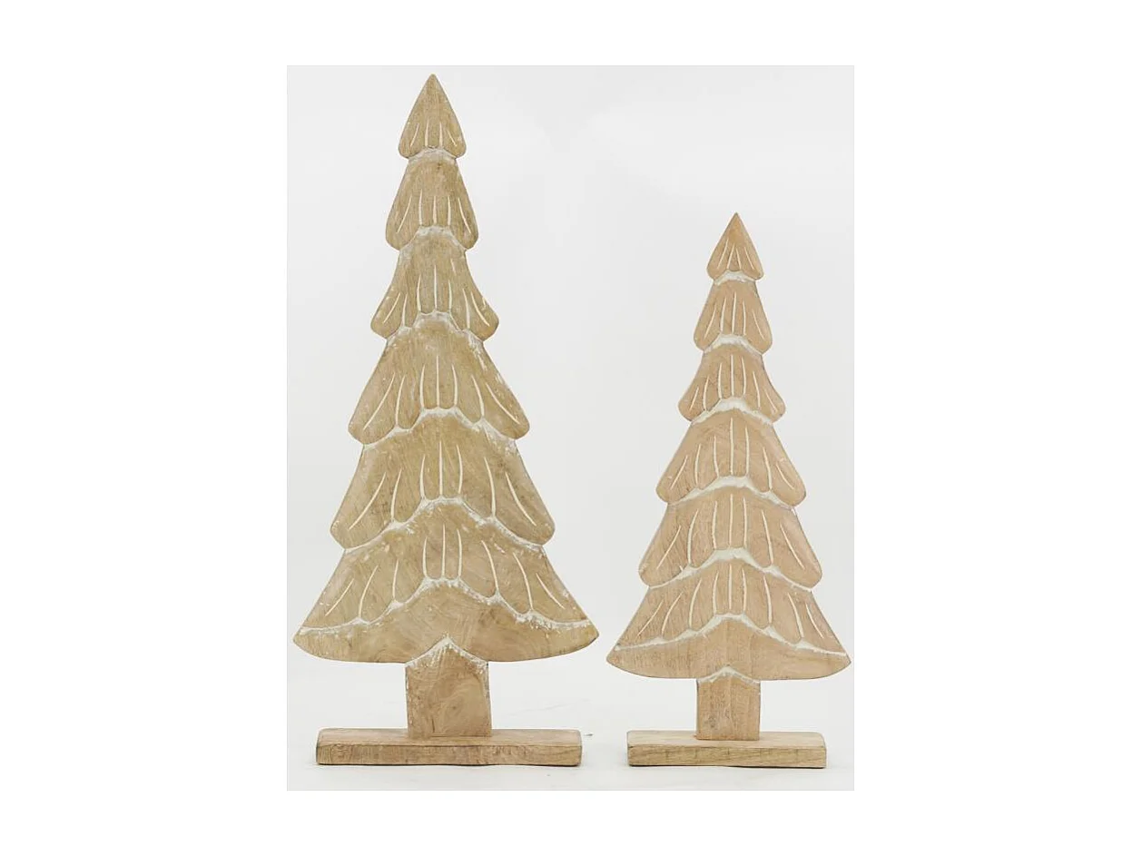 Grands sapins en manguier blanchi (lot de 2)