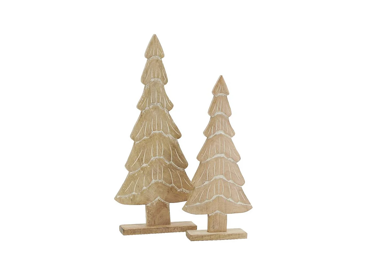 Grands sapins en manguier blanchi (lot de 2)