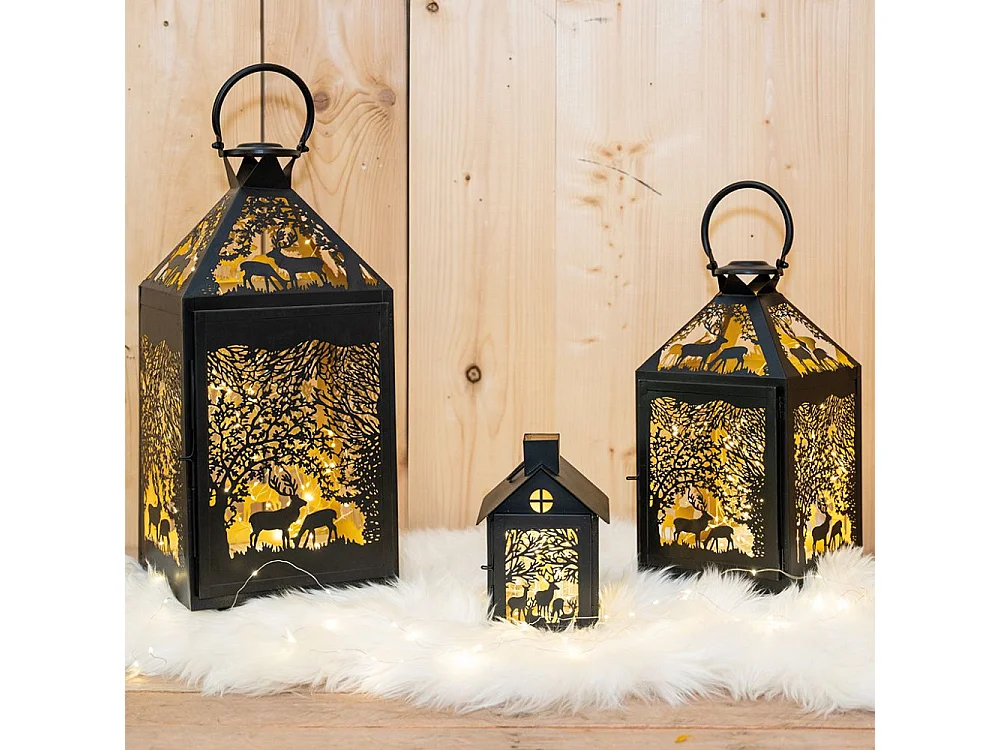 Lanterne en métal Maison Cerf