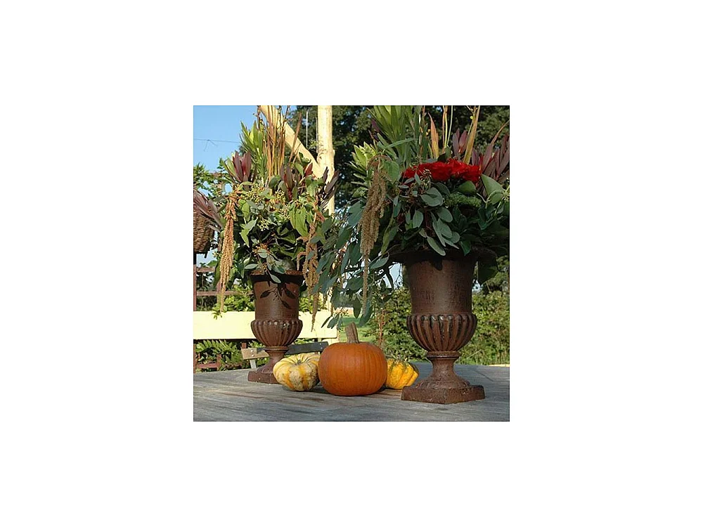 Vase Médicis en fonte 17 x 17 x 20 cm (Lot de 2)