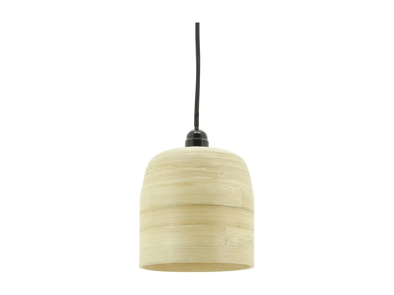 Abat-jour cloche pour suspension en bambou naturel