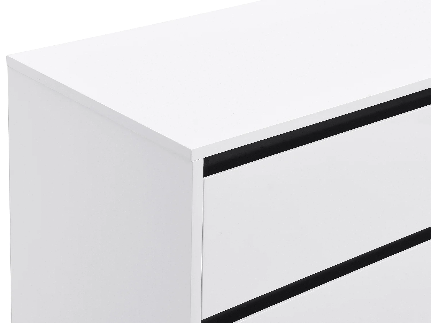 Comò 6 cassetti MDF Bianco e Nero - ABUJA