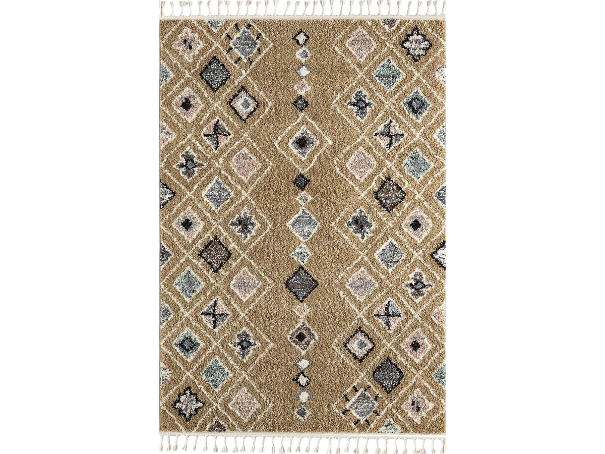 Tappeto berbero tessuto con motivo sahariano PASTEL E