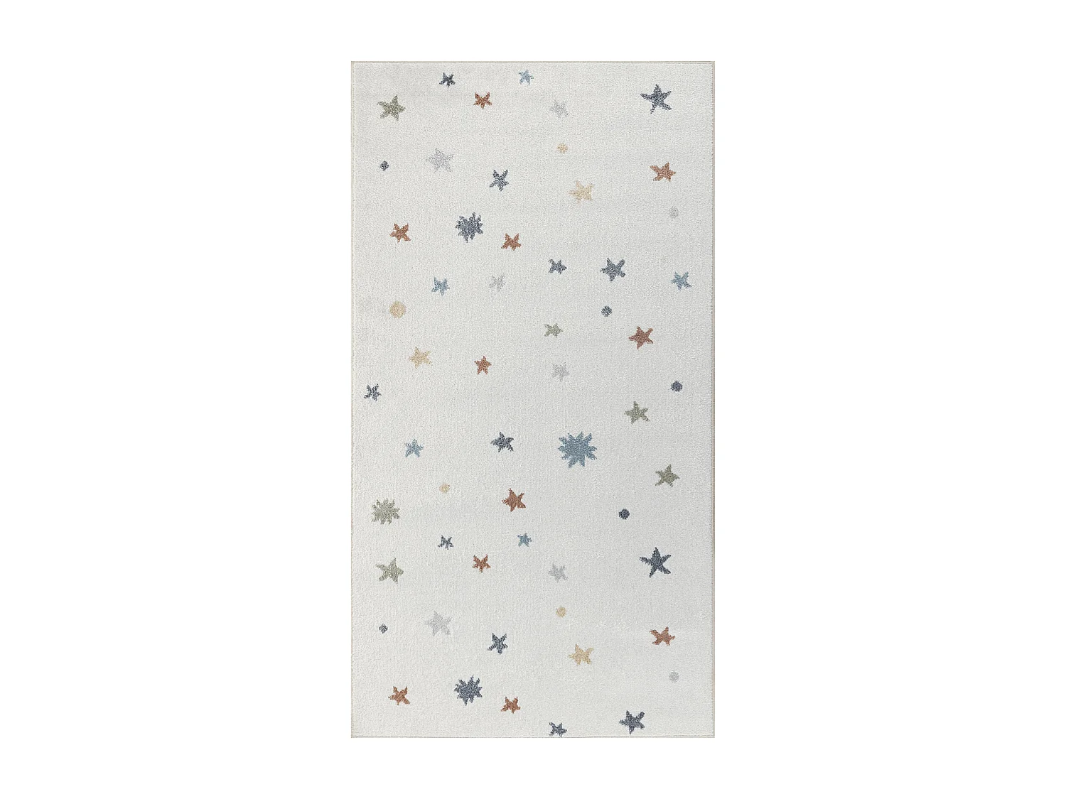 Tappeto Bambini Lavabile Stelle - Multicolore/Beige - 80x150cm - STELLA