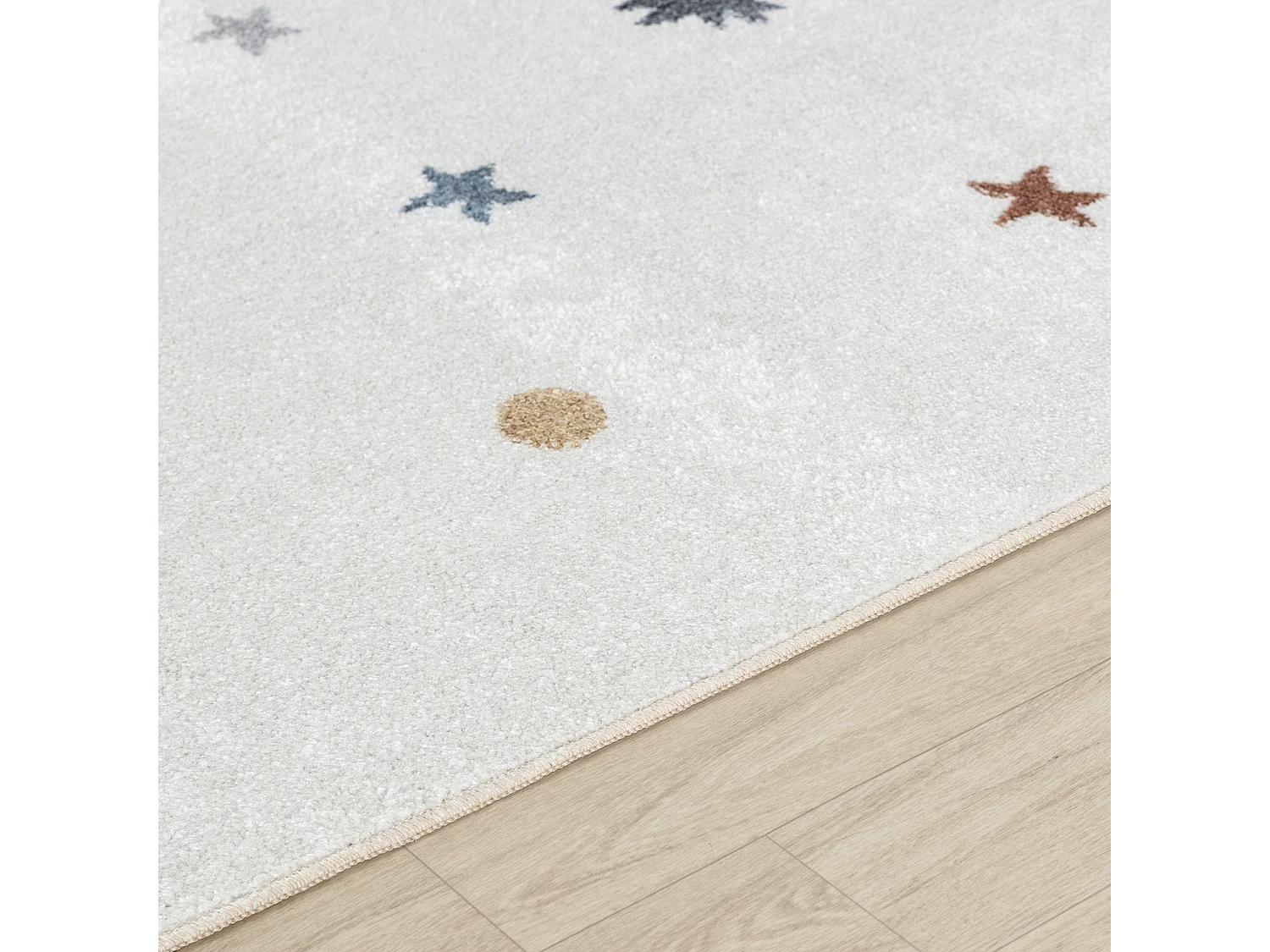 Tappeto Bambini Lavabile Stelle - Multicolore/Beige - 80x150cm - STELLA