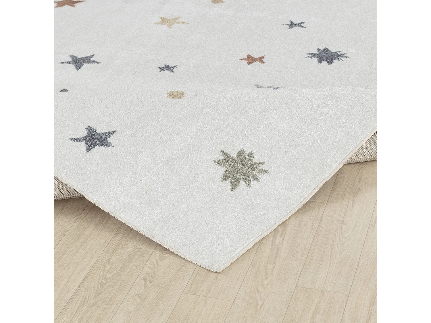 Tappeto Bambini Lavabile Stelle - Multicolore/Beige - 80x150cm - STELLA