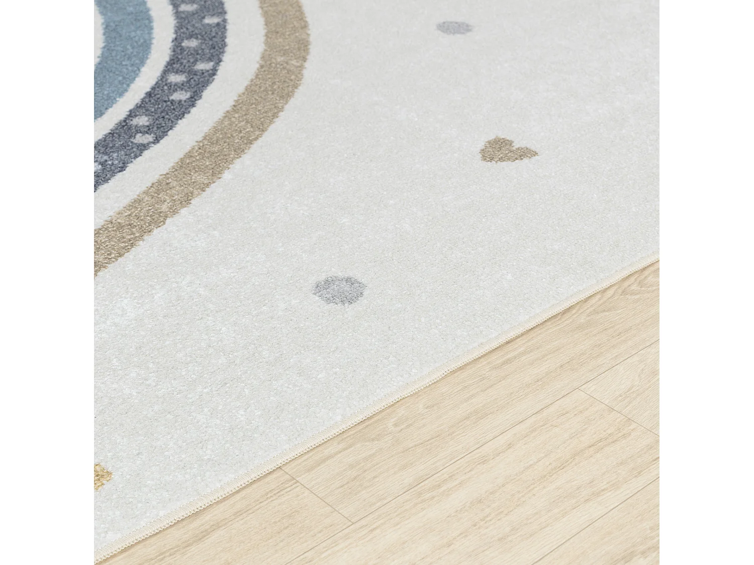 Tapis Enfant Lavable en Machine Arc-en-Ciel - Multicolore/Orange - 120x170cm - RAINI-BOW