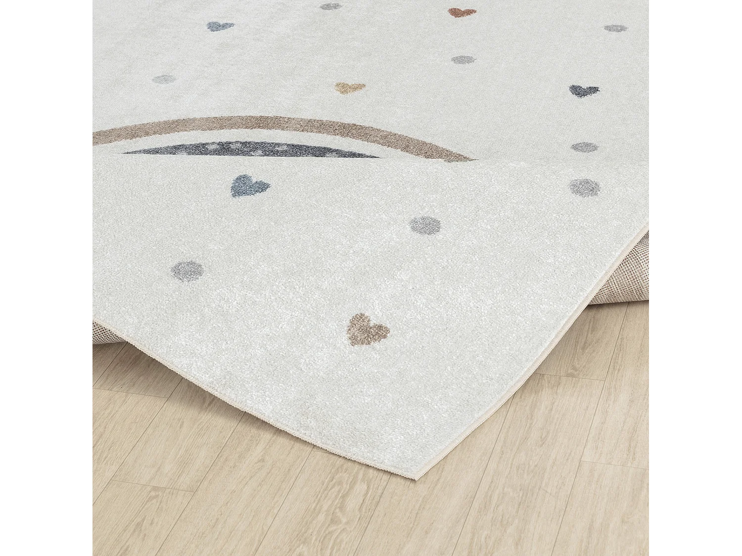 Tapis Enfant Lavable en Machine Arc-en-Ciel - Multicolore/Orange - 120x170cm - RAINI-BOW