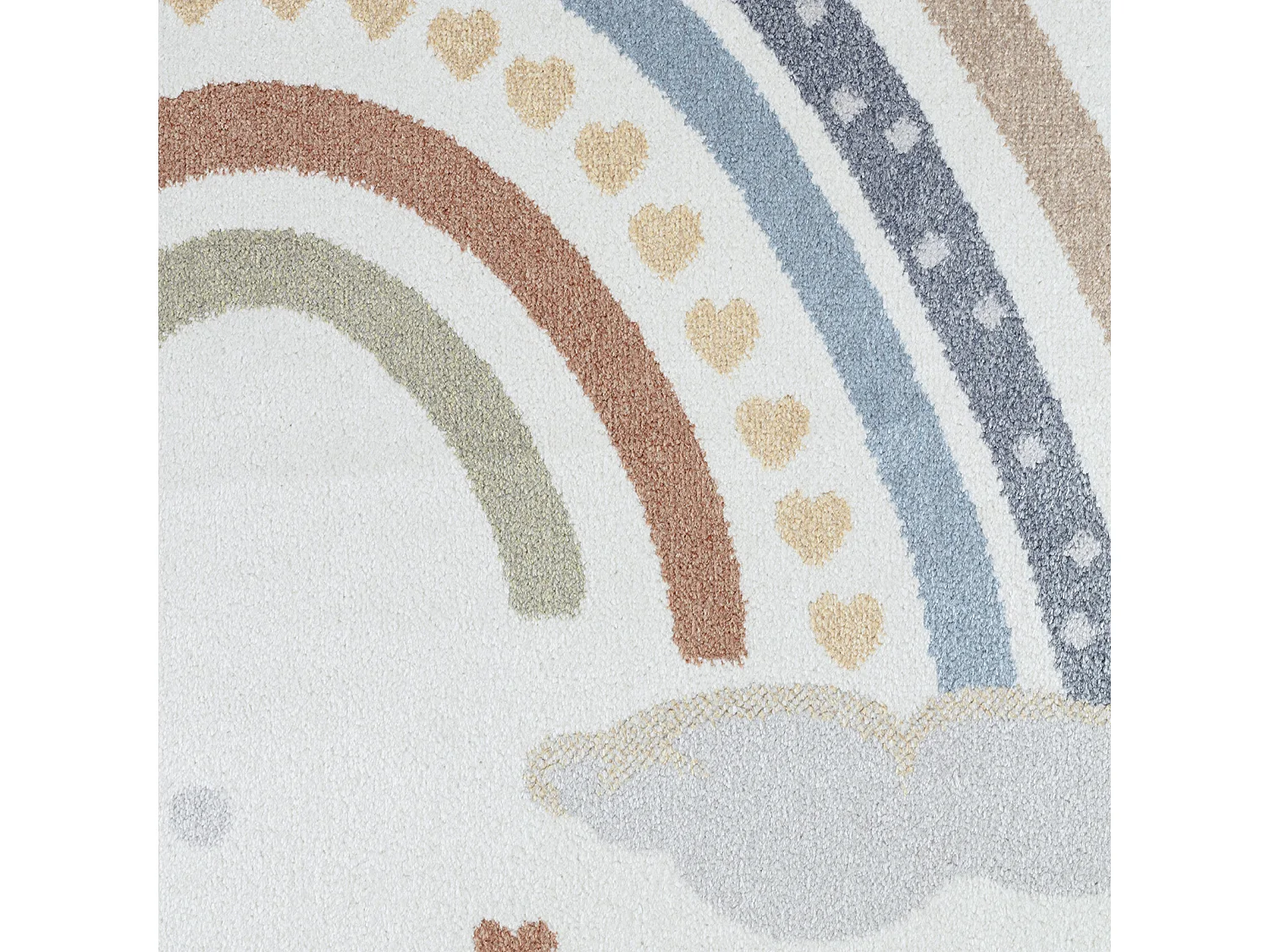 Tapis Enfant Lavable en Machine Arc-en-Ciel - Multicolore/Orange - 120x170cm - RAINI-BOW