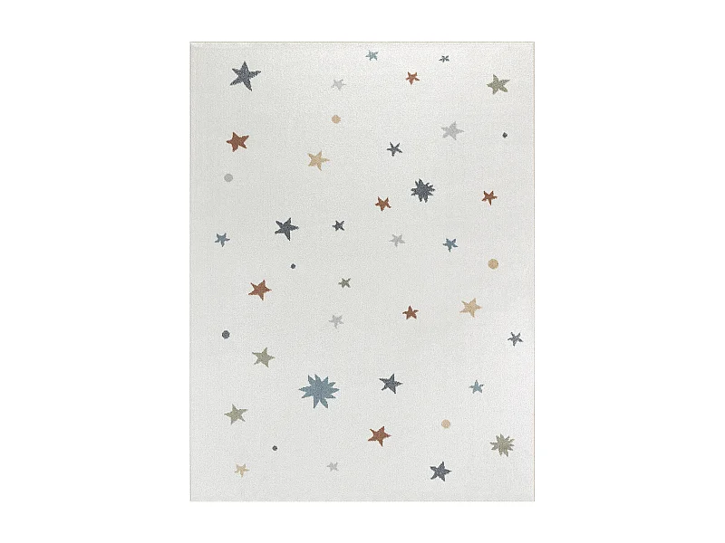 Tappeto Bambini Lavabile Stelle - Multicolore/Beige - 160x213cm - STELLA