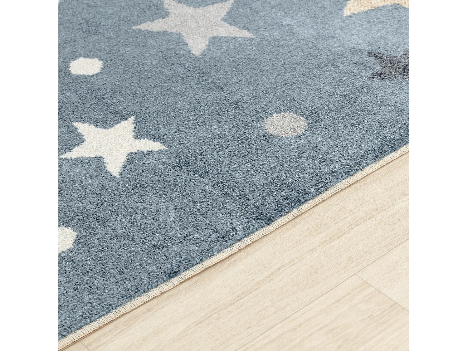 Tappeto Bambini Lavabile Stelle - Blu/Beige - 120x170cm - SUPERMAMA