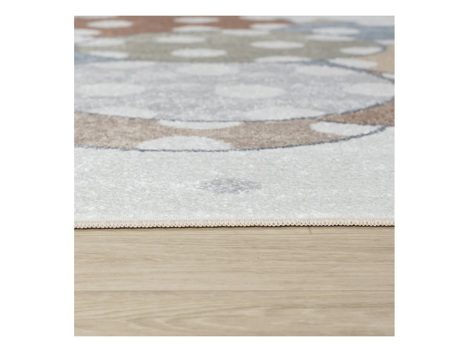 Tapis Enfant Lavable en Machine Ballons - Multicolore/Beige - 160x213cm - BALOON BUDDY