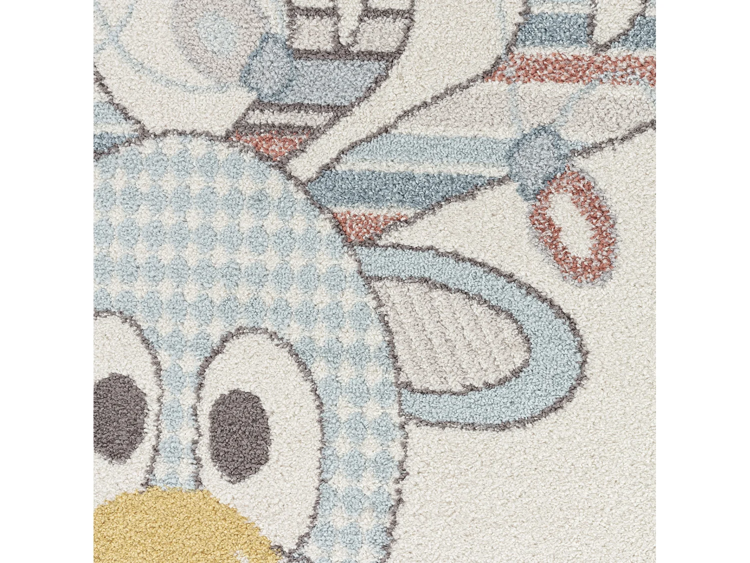 Kinderkamer Vloerkleed Kariboe - Meerkleurig/Blauw - 80x150cm - DINGO