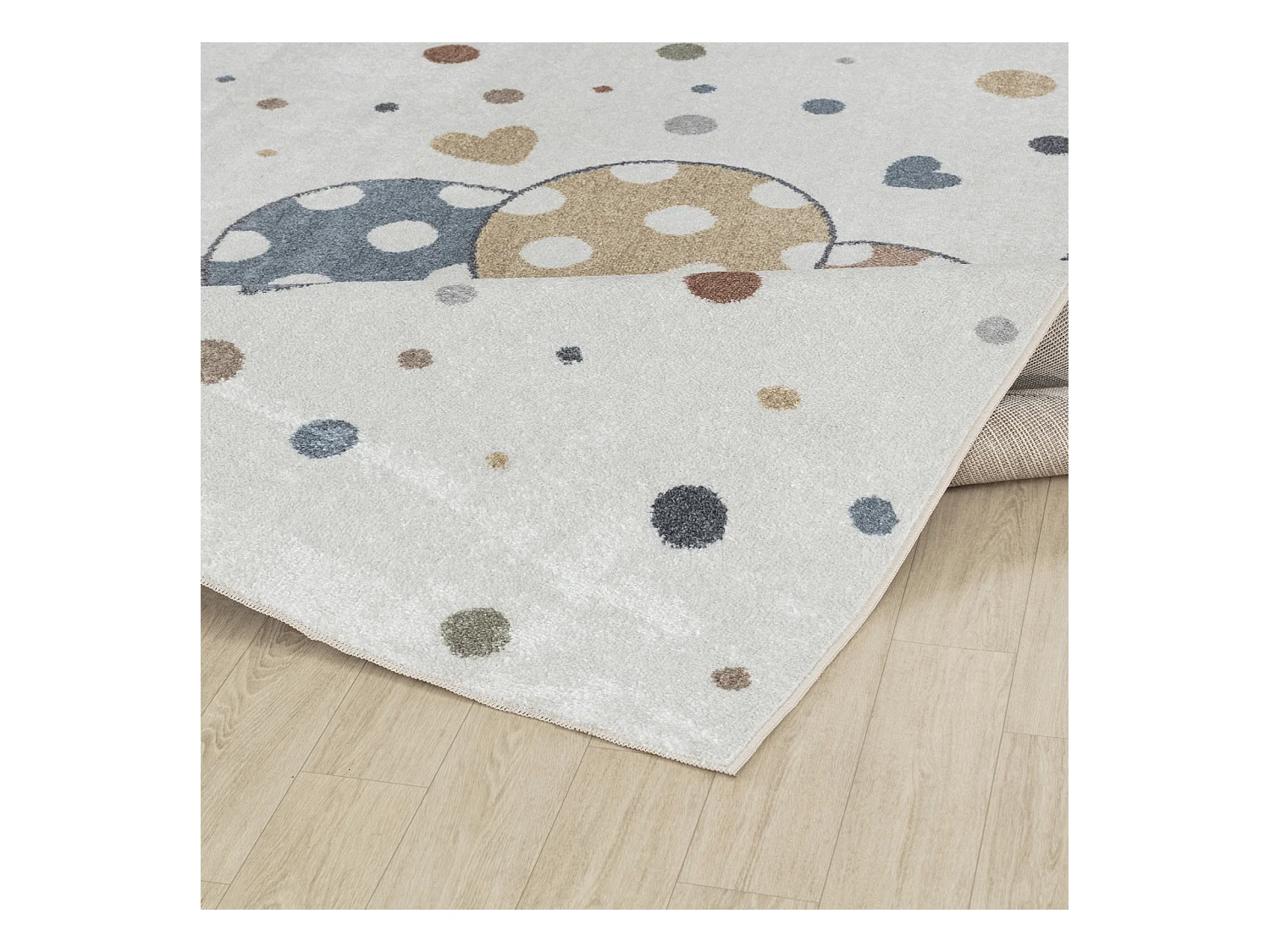 Maschinenwaschbarer Kinderteppich Ballons - Mehrfarbig/Beige - 120x170cm - STELLA