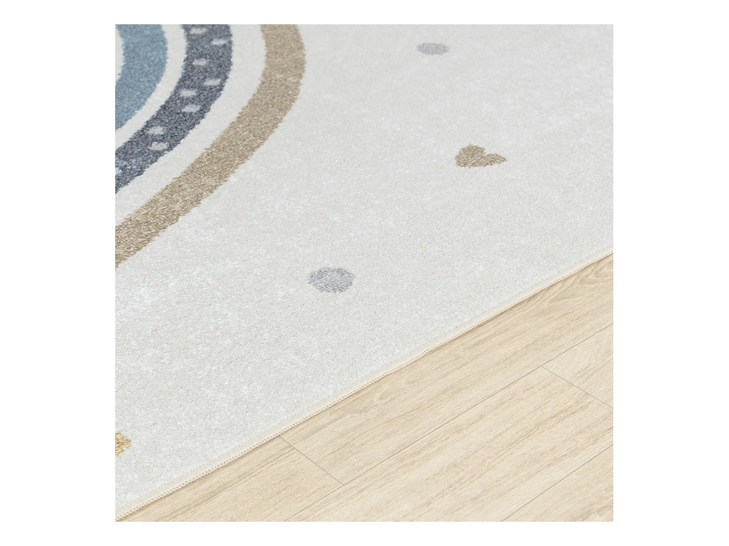 Tapis Enfant Lavable en Machine Arc-en-Ciel - Multicolore/Orange - 160x213cm - RAINI-BOW