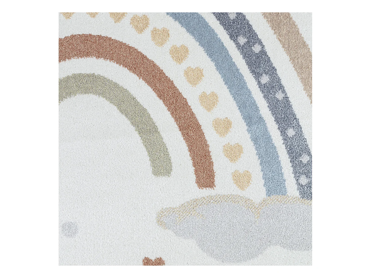 Tapis Enfant Lavable en Machine Arc-en-Ciel - Multicolore/Orange - 160x213cm - RAINI-BOW