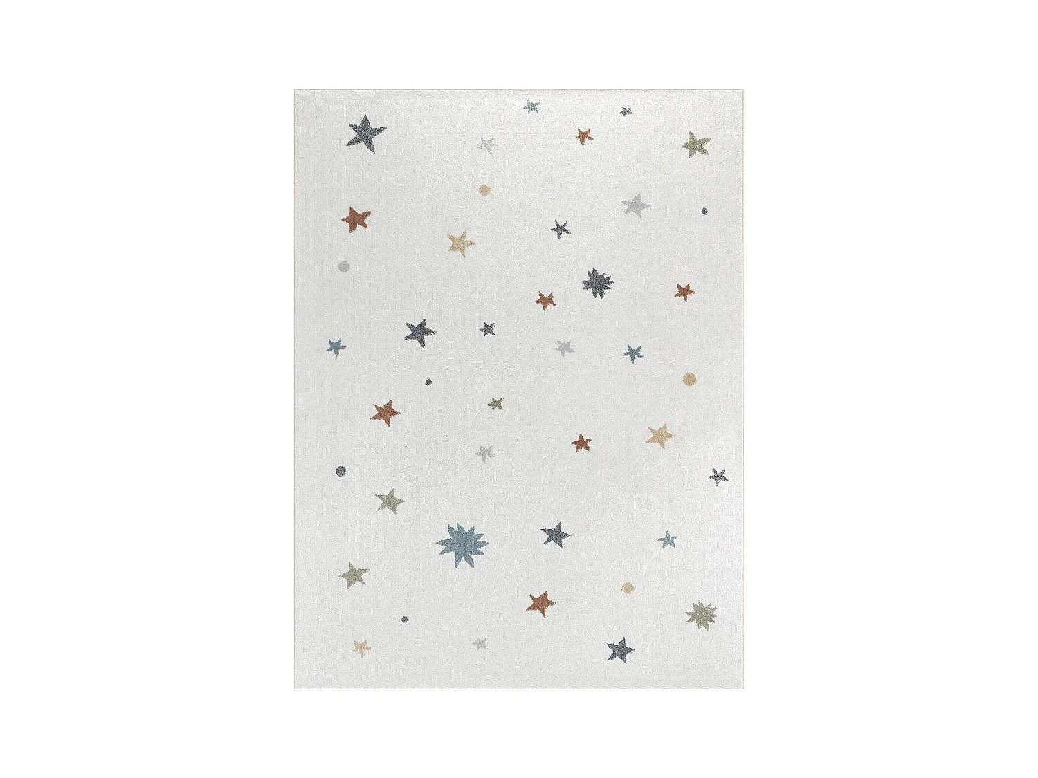 Tappeto Bambini Lavabile Stelle - Multicolore/Beige - 120x170cm - STELLA
