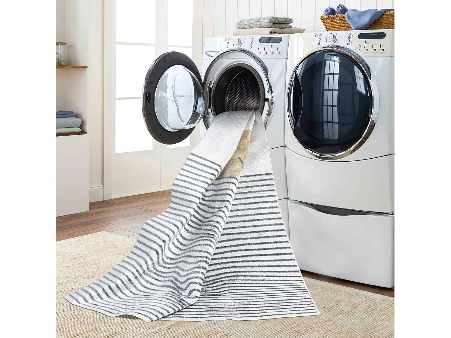 Tapis Enfant Lavable en Machine Chat - Brun/Beige - 120x170cm - CATNAP