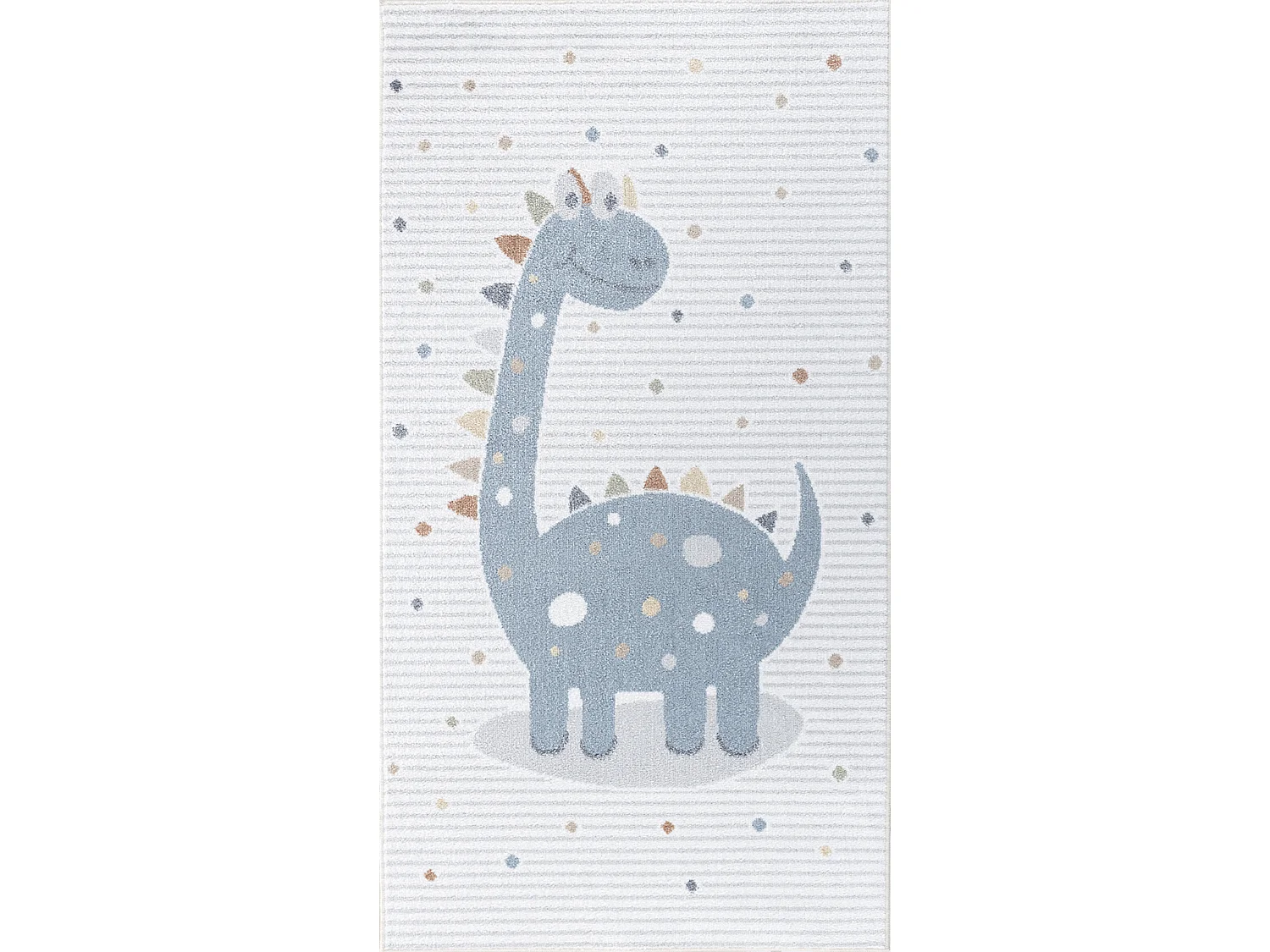 Maschinenwaschbarer Kinderteppich Dinosaurier - Beige/Grau - 80x150cm - DINO