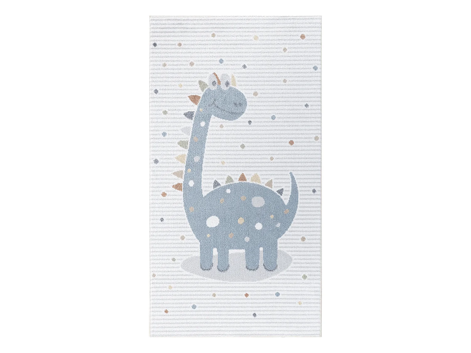 Machinewasbaar Kinderkamer Vloerkleed Dinosaurus - Beige/Grijs - 80x150cm - DINO